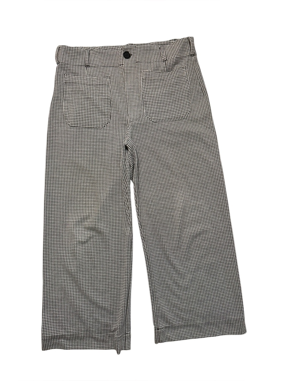 Maeve Anthropologie Colette Checked Cropped Wide Leg Pants Size 32
